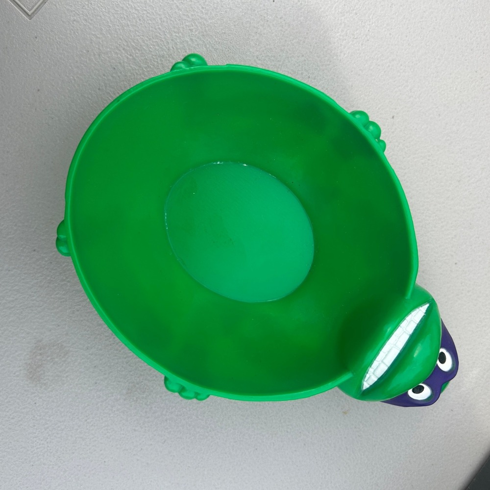 Vintage 1990 TMNT Donatello Plastic Cereal Bowl Mirage Studios Green Purple Mask